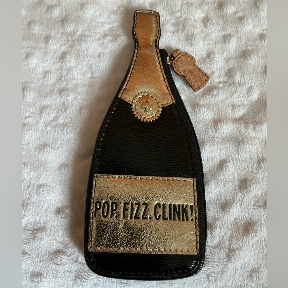 Kate Spade New York Champagne Bottle Coin Purse.
